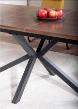 Стол обеденный SIGNAL LOGAN орех/черный 160-200/90