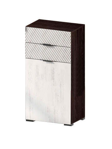 Тумба САНТАН Шаде ТБ-3412 Черный ясень/Санторини белый