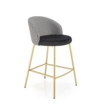 Стул барный HALMAR H113 черный/белый