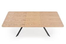 Стол обеденный HALMAR BACARDI дуб натуральный/черный 160-220/90