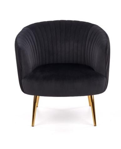 Кресло HALMAR CROWN черный/золотой