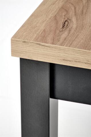 Стол обеденный HALMAR TIAGO KWADRAT дуб крафт/черный 90-125/90