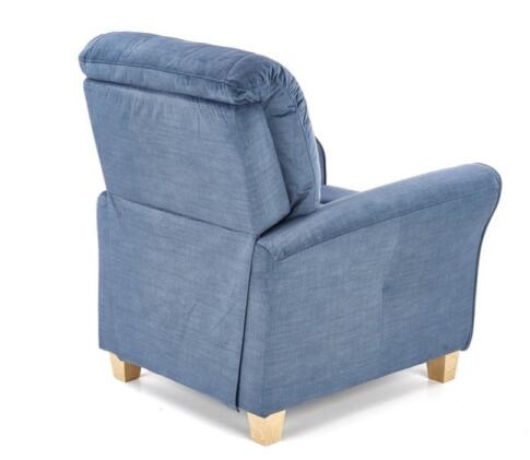 Кресло HALMAR BARD раскладное, темно-синий/натуральный