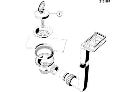 Отводная арматура 1,5" FLEX, FLEX mini BLANCO