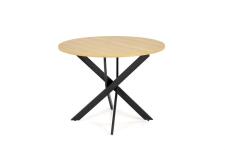 Стол обеденный HALMAR EDGAR дуб золотой/черный 100