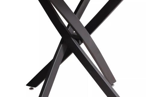 Стол обеденный SIGNAL AGIS прозрачный/черный мат 90