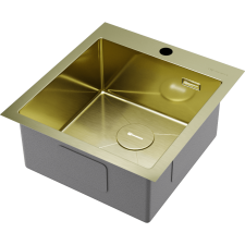 Кухонная мойка из нержавейки Omoikiri Akisame 46-LG светлое золото