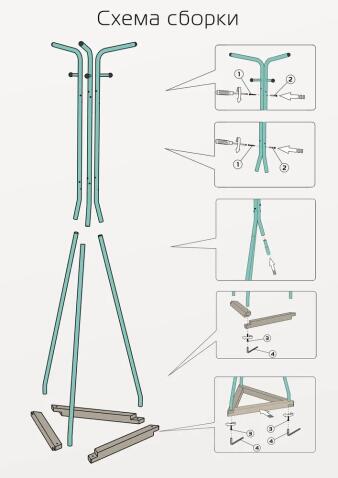 Вешалка МЕБЕЛИК Галилео 213 бирюзовый/шимо