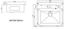 Мойка ARFEKA ECO AR 600*500 SATIN DECOR
