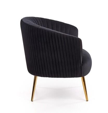 Кресло HALMAR CROWN черный/золотой