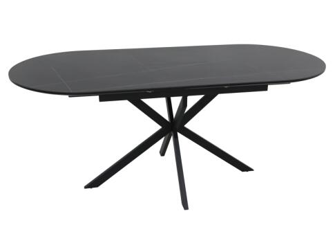 Стол обеденный SIGNAL GASTON Ceramic черный/черный 140-180/80