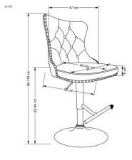 Стул барный HALMAR H117 темно-зеленый