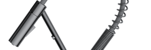 Смеситель для кухни Omoikiri Mikawa 2 Plus-SB-GM вороненая сталь