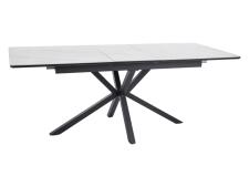 Стол обеденный SIGNAL LOGAN Ceramic белый/черный мат 160-200/90