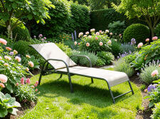 Шезлонг HALMAR MOSLER серый/темно-серый