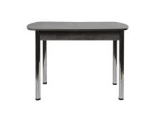 Стол ВВР ЛДСП Раздвижной Камень Темный/Прямое хром, 110/150/70