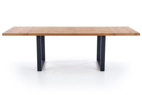 Стол обеденный HALMAR PEREZ дуб светлый/черный 160-250/90