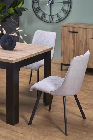 Стол обеденный HALMAR BAGIO дуб артизан/черный 120-160/80