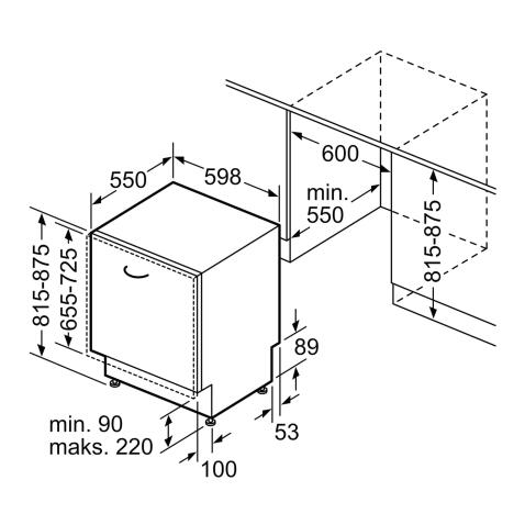 Посудомоечная машина встраиваемая BOSCH SMV4EVX04E