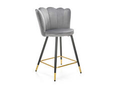 Стул барный HALMAR H106 серый/черный/золотой