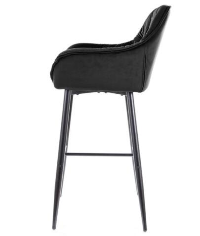 Стул барный SIGNAL CHERRY H-1 Velvet Bluvel 19 черный/черный