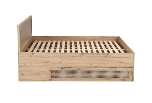 Кровать HALMAR BORNEO LOZ-160 дуб артизан/черный, 160/200