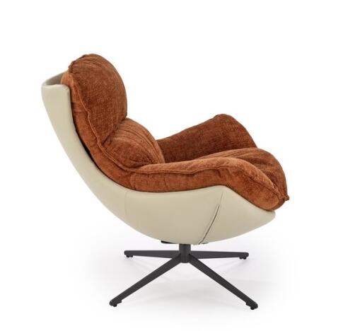 Кресло HALMAR LOBSTER корица/черный