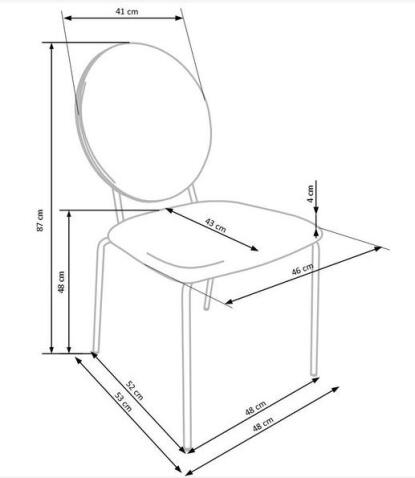 Стул HALMAR K363 серый/золотой