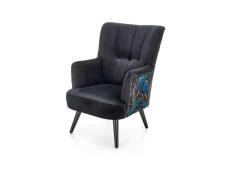Кресло HALMAR PAGONI Bluvel 19 черный/черный