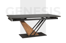 Стол обеденный SIGNAL GENESIS черный/ясень 160-220/90
