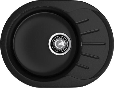 Кухонная мойка GRANFEST RONDO R-580L черный