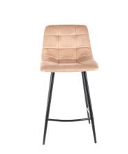 Стул барный SIGNAL CHIC H-2 Velvet Bluvel 28 бежевый/черный мат