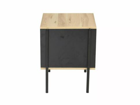 Стол журнальный SIGNAL KARINA B дуб/черный мат 40/40