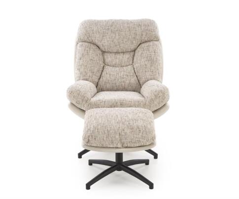 Комплект HALMAR KRONOS (кресло+подставка для ног) бежевый/разноцветный