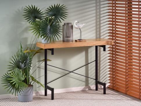 Консоль HALMAR INFERNO дуб натуральный/черный