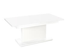 Стол-трансформер HALMAR BUSETTI раскладной, белый мат/белый мат, 126-167/70/56-74