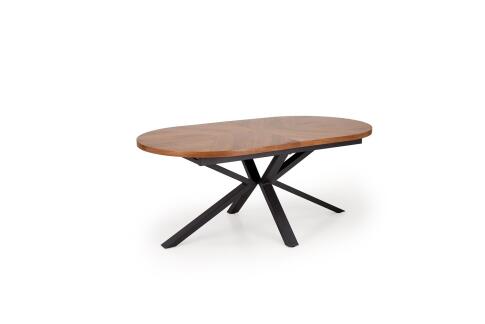Стол обеденный HALMAR JASON орех/черный 180-300/100