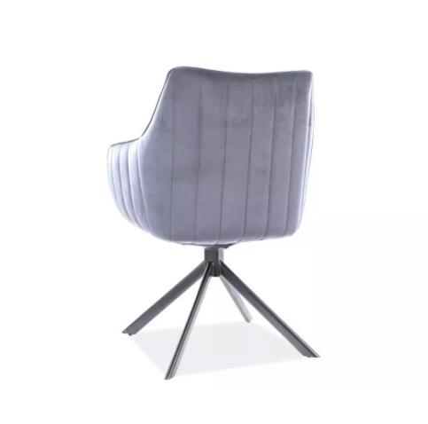 Стул SIGNAL AZALIA Velvet Bluvel 14 серый/черный