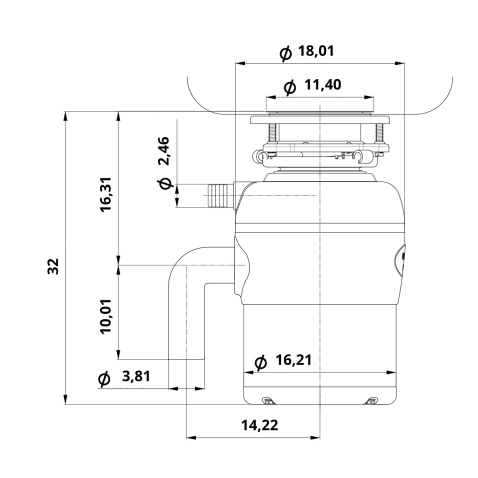 Измельчитель пищевых отходов ZORG PREMIUM FWD MAX