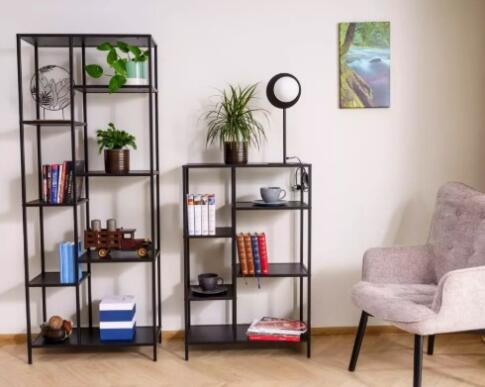 Стеллаж SIGNAL COSTA B черный 109/70