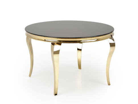 Стол обеденный HALMAR REGINALD 2 черный/золотой 120