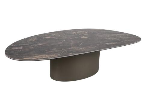 Стол журнальный SIGNAL BELLO A Ceramic черный Vulcano/медный 140/80