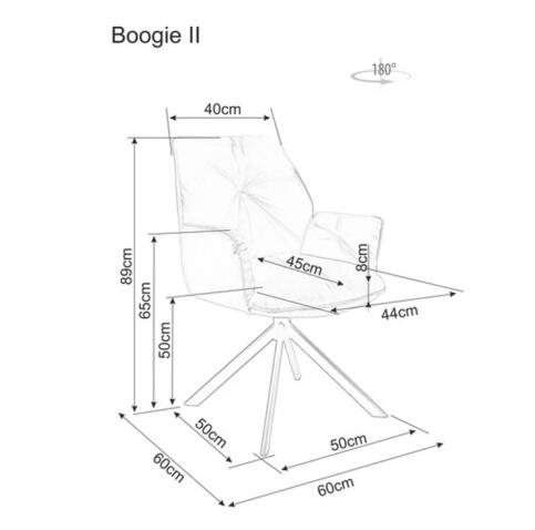 Стул SIGNAL BOOGIE II Velvet Bluvel 14 серый/черный мат