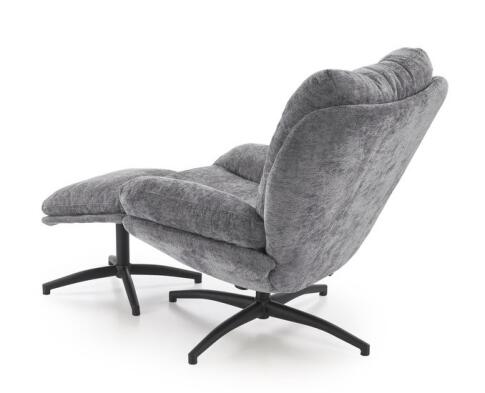 Комплект HALMAR PESTO (кресло+подставка для ног) серый