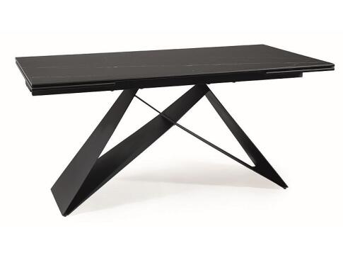 Стол обеденный SIGNAL WESTIN Ceramic Sahara Noir черный/черный мат 160-240/90