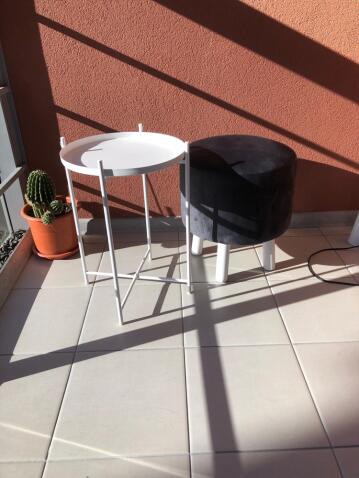 Стол журнальный Sheffilton SHT-CT8 артикул Сж-85 белый муар (+)