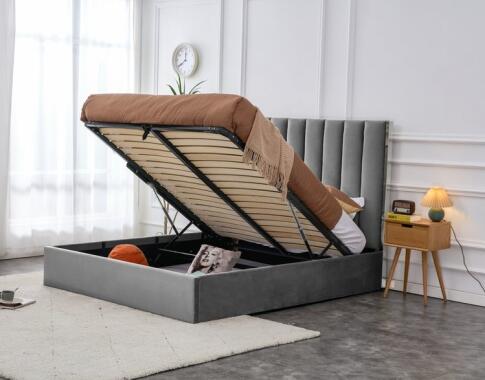 Кровать HALMAR PALAZZO серый/серебристый, 160/200