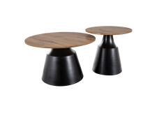 Комплект SIGNAL ITAKA (2 стола журнальных) дуб артизан/черный 70/40, 50/50