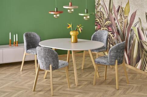 Стол обеденный HALMAR RUBEN кашемир/натуральный 102-142/102