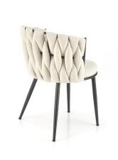 Стул HALMAR K516 светло-бежевый/черный